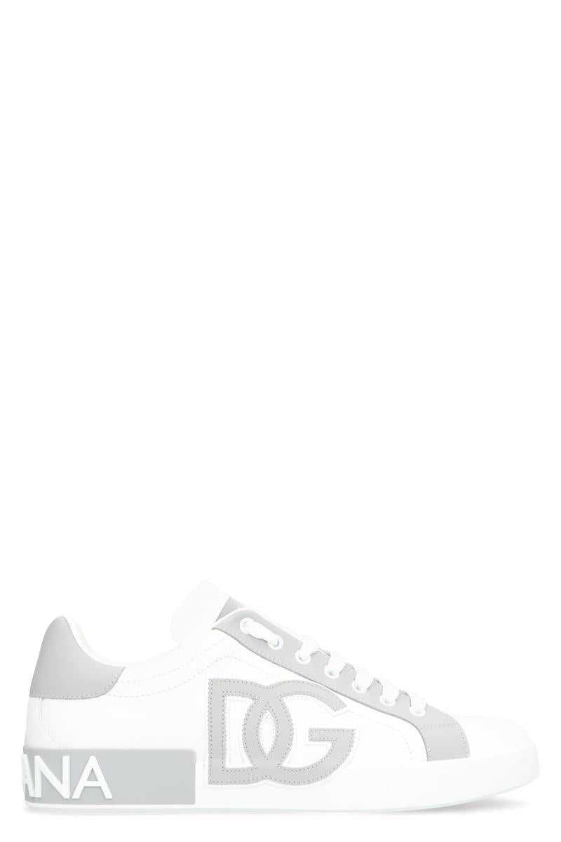 DOLCE & GABBANA, DOLCE & GABBANA PORTOFINO LEATHER LOW-TOP SNEAKERS