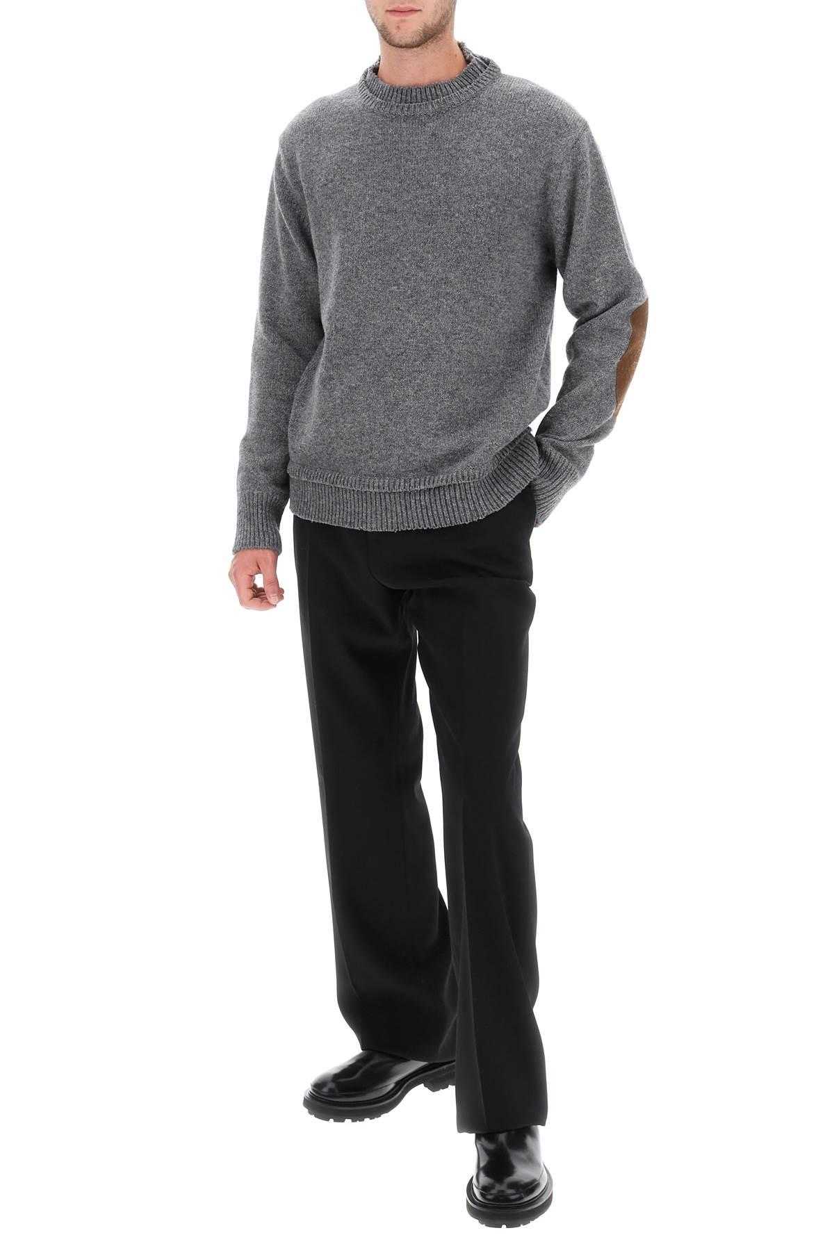 Maison Margiela, Maison Margiela crew neck sweater with elbow patches