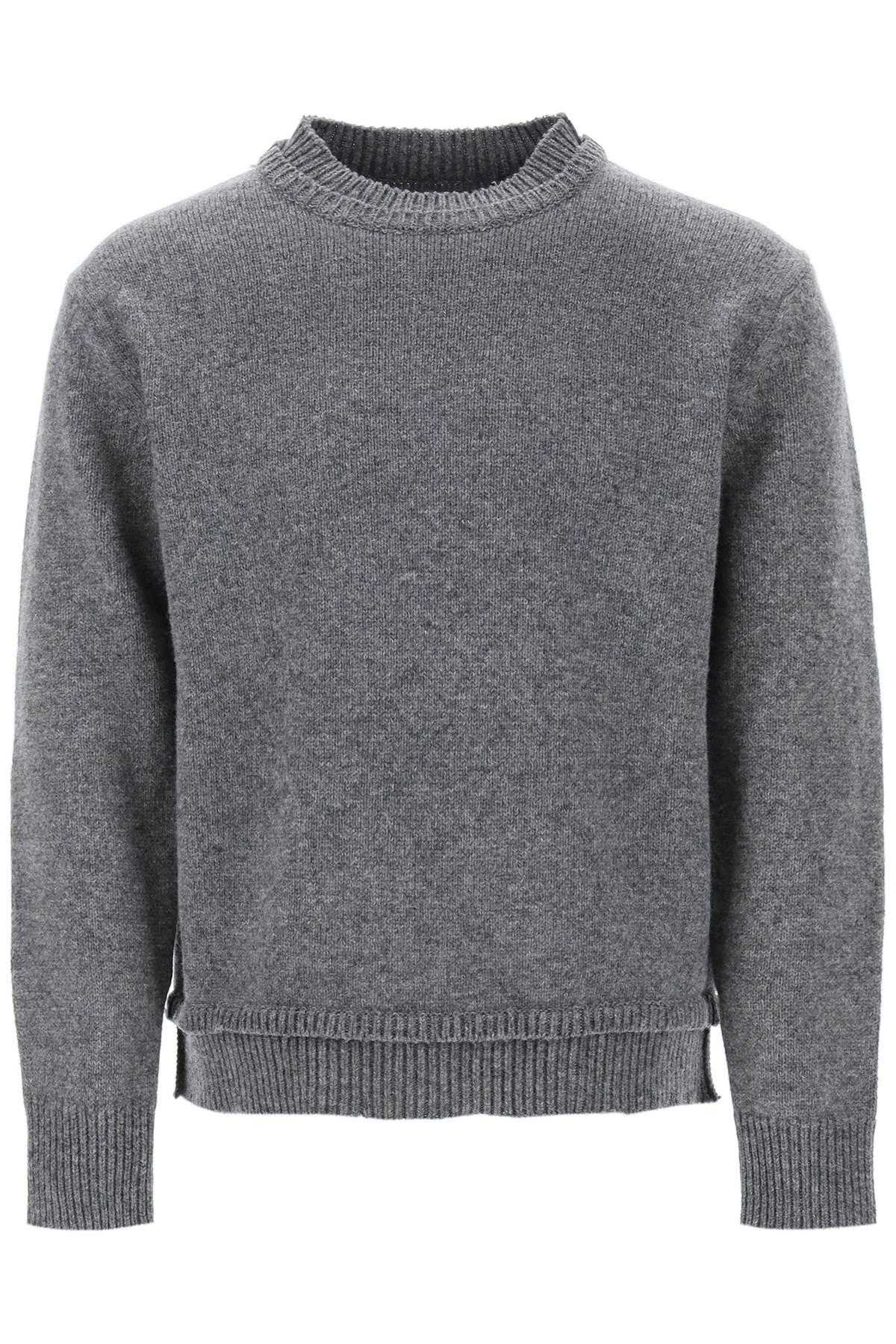 Maison Margiela, Maison Margiela crew neck sweater with elbow patches