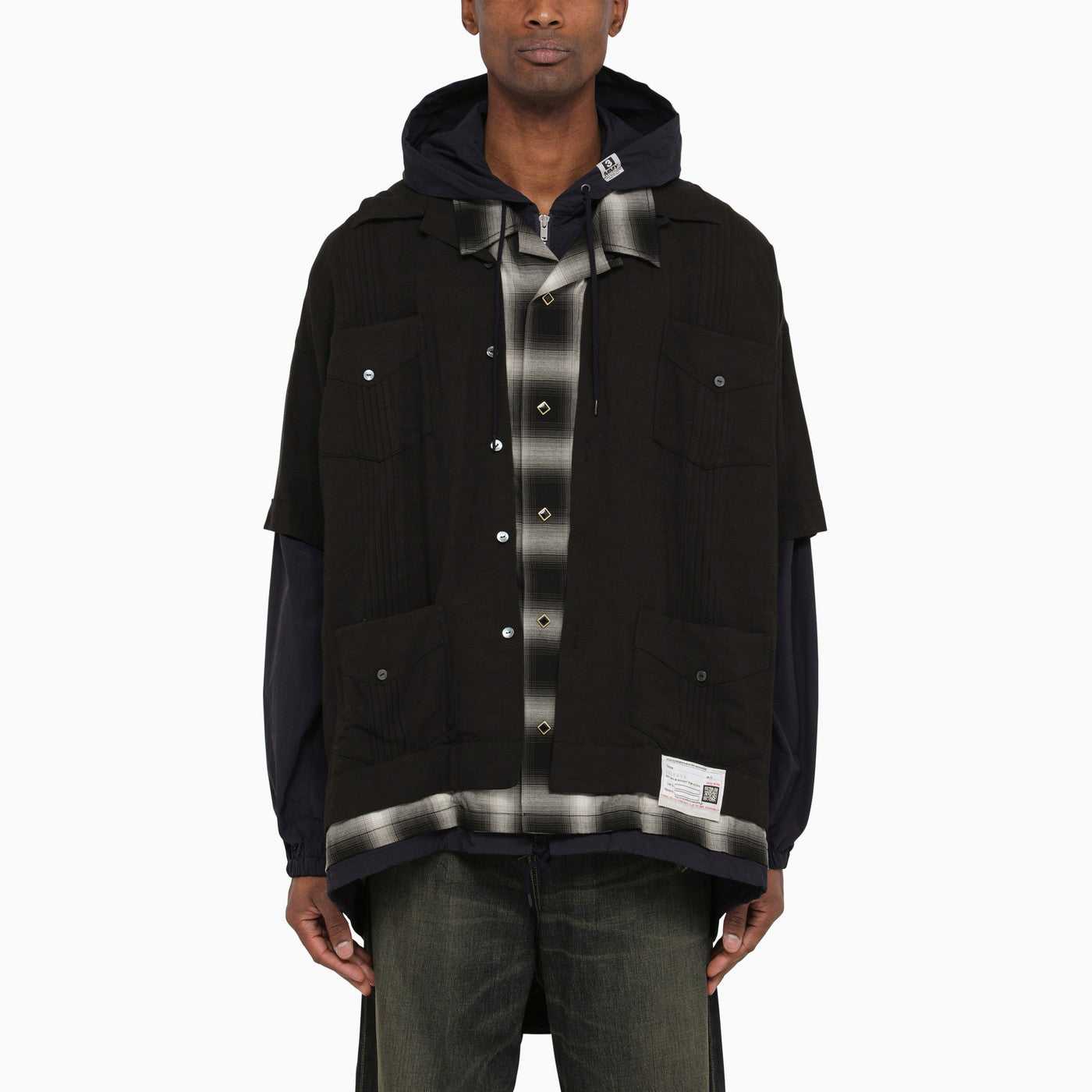 Maison Mihara Yasuhiro, Maison Mihara Yasuhiro three-layer hooded shirt