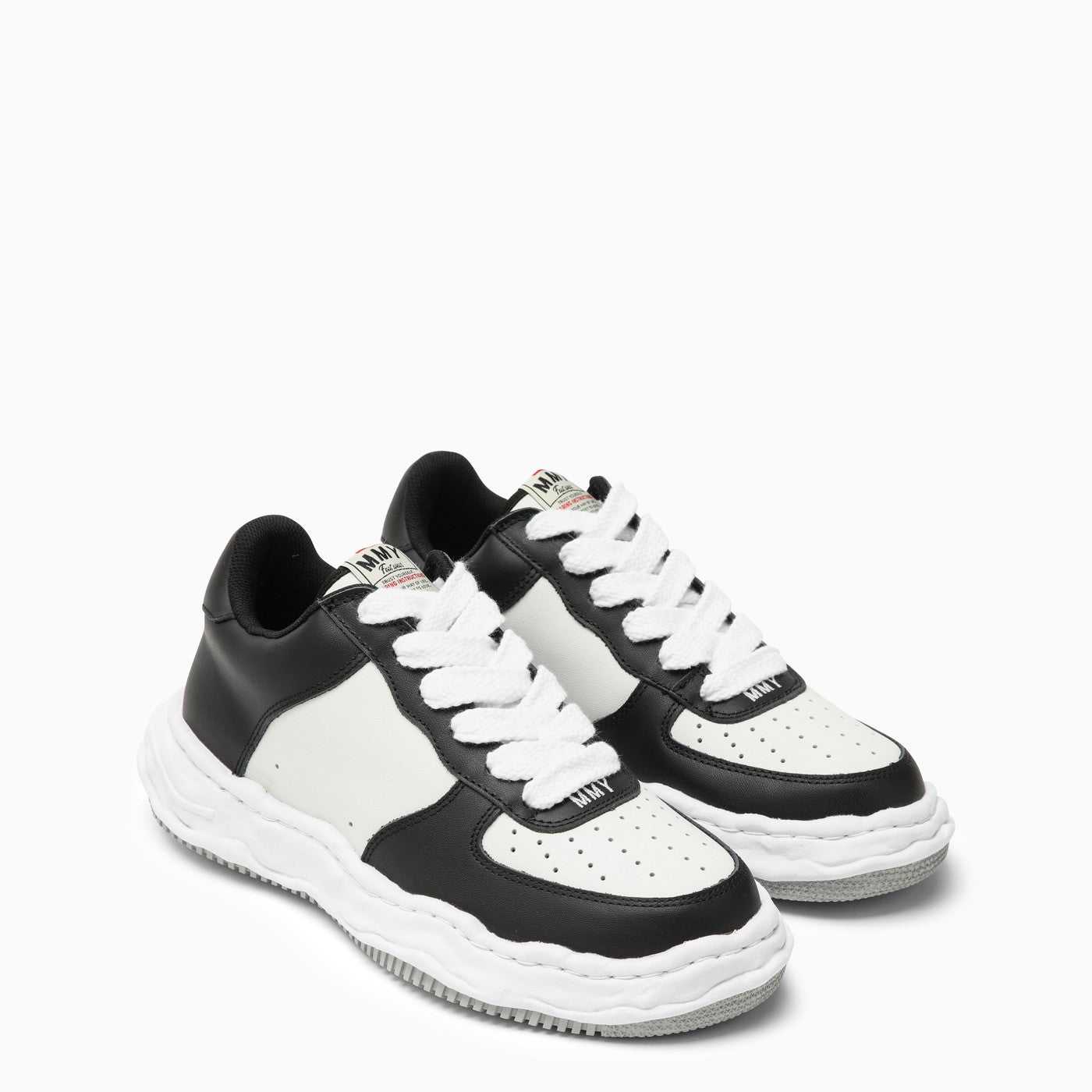 Maison Mihara Yasuhiro, Maison Mihara Yasuhiro Low Waine OG White/Black Leather Trainer