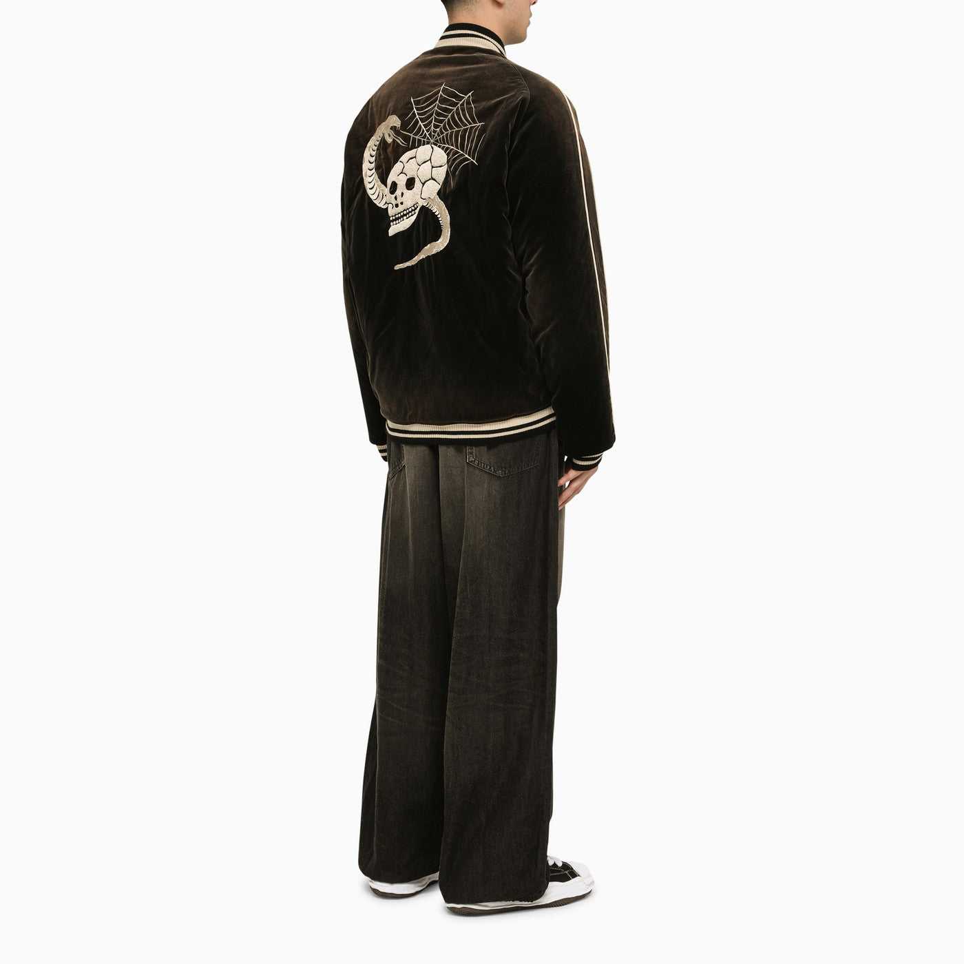 Maison Mihara Yasuhiro, Maison Mihara Yasuhiro black cotton bomber jacket with embroidery