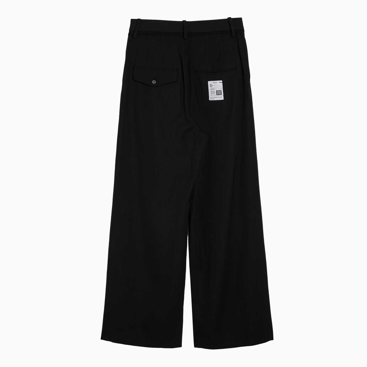 Maison Mihara Yasuhiro, Maison Mihara Yasuhiro black wool blend wide trousers