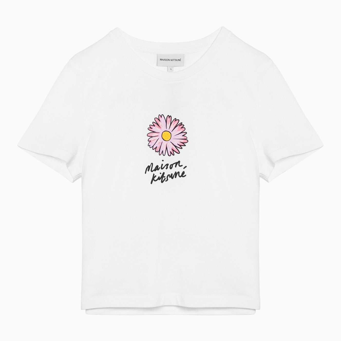 Maison Kitsune, Maison kitsuné white cotton T-shirt with logo print