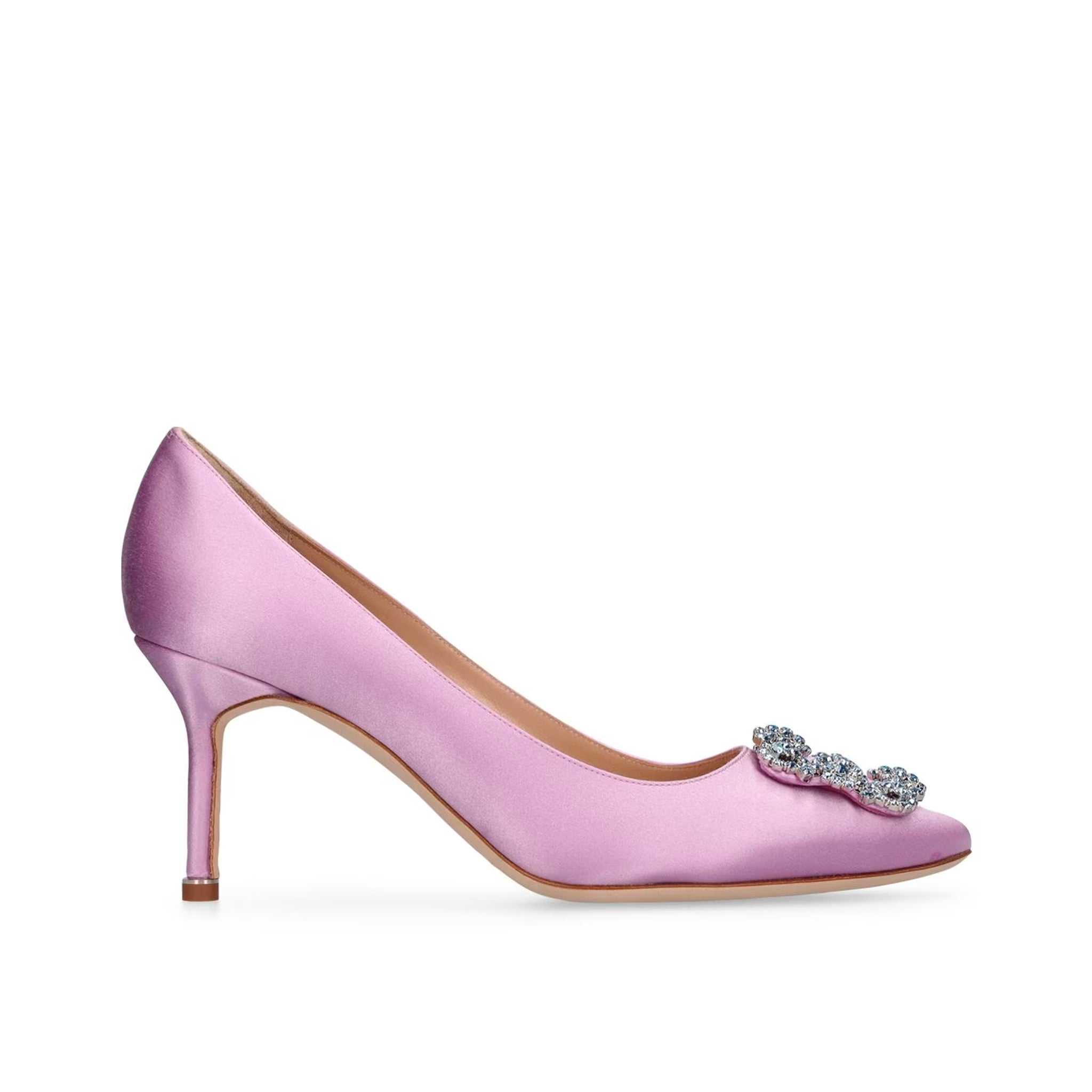 Manolo Blahnik, Manolo Blahnik Hangisi 70 Silk Satin Pumps