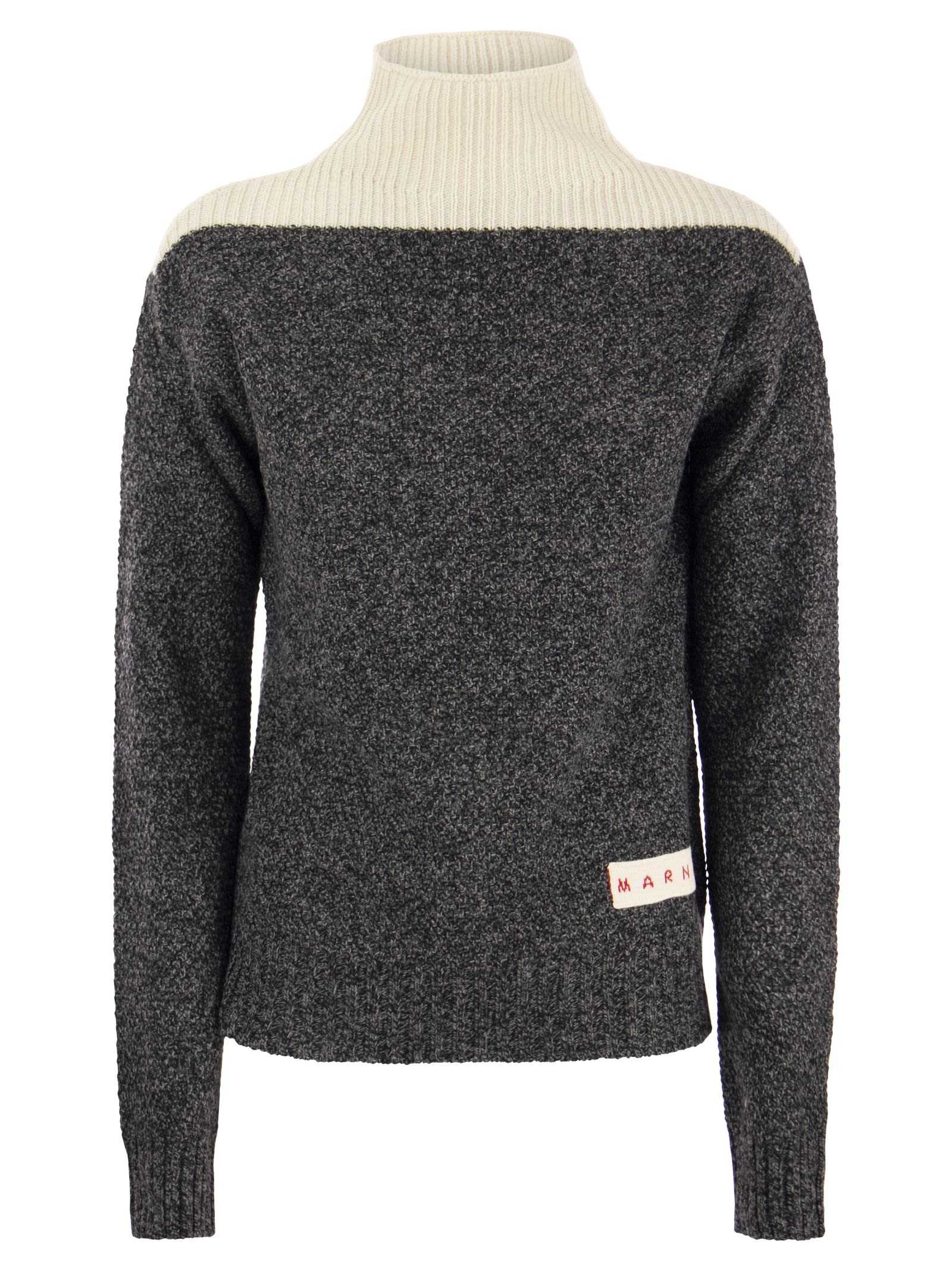 Marni, Marni turtleneck sweater with block color processing