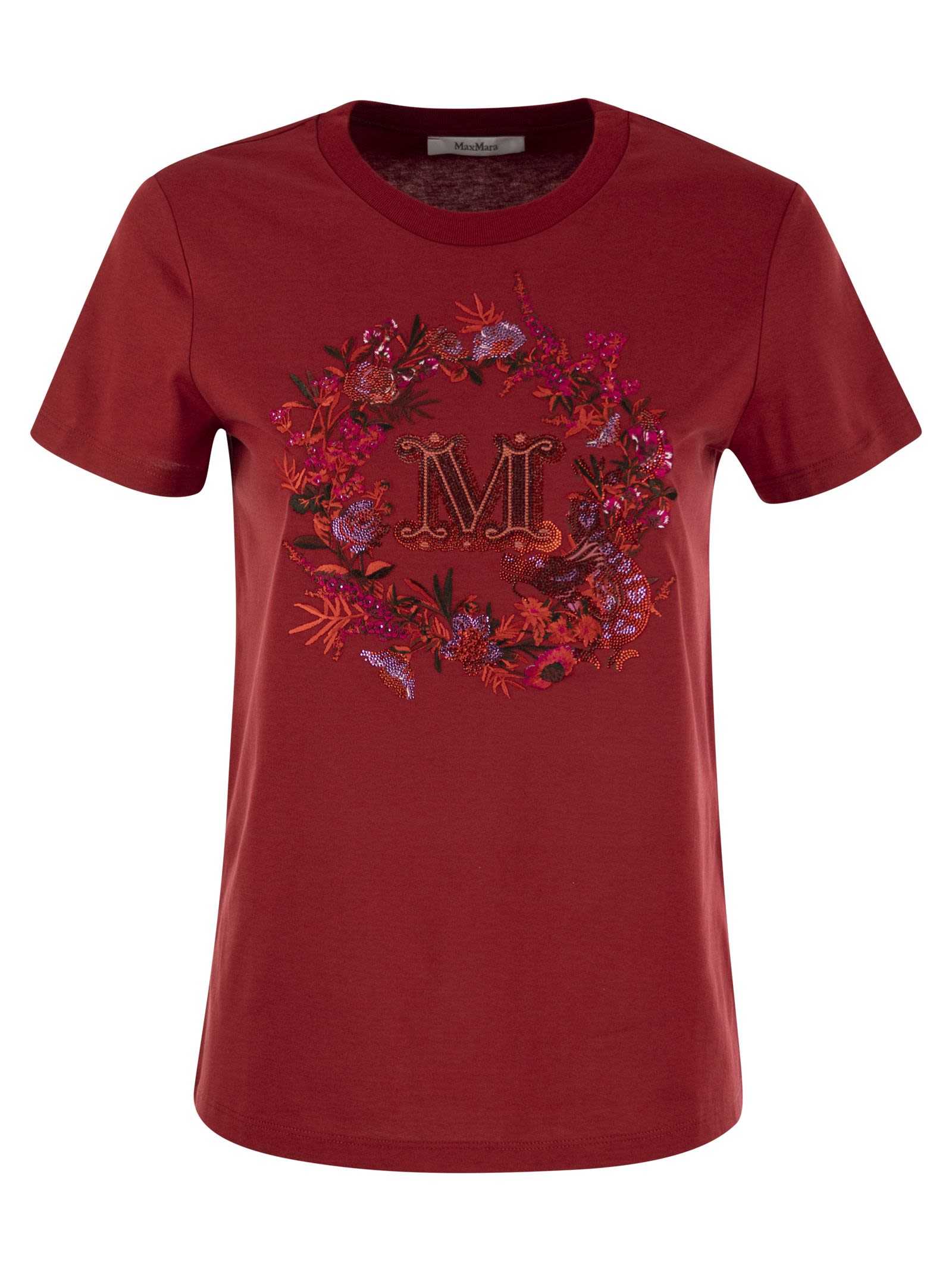 Max Mara, Max Mara Elmo short-sleeved T-shirt with embroidery