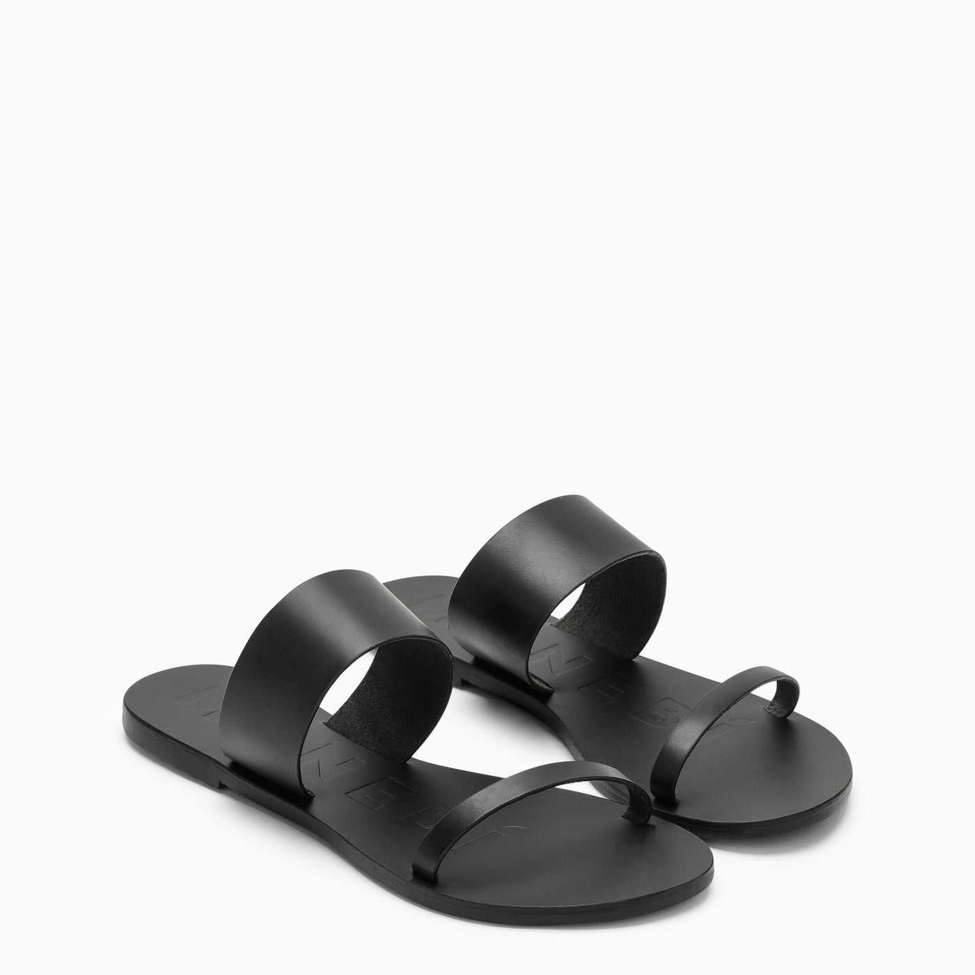 Manebi, manebí black leather canyon sandals