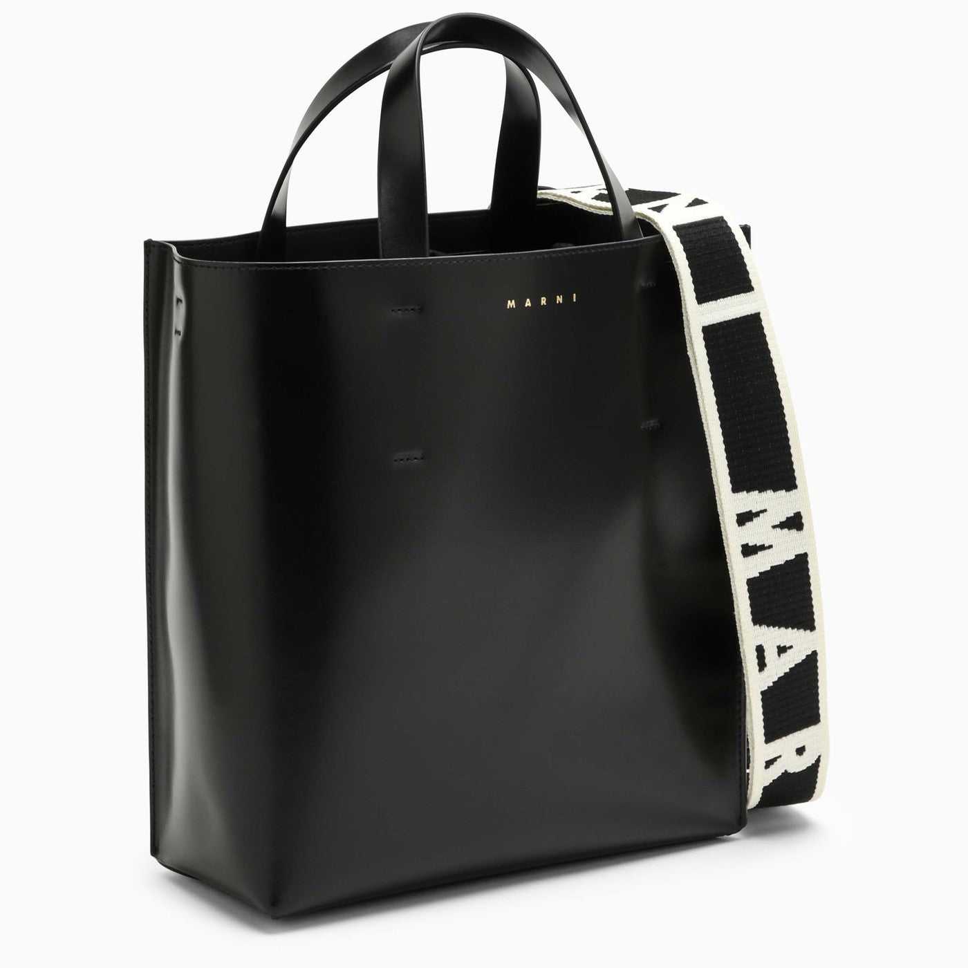 Marni, Marnie Black Leather Small Museum Tote