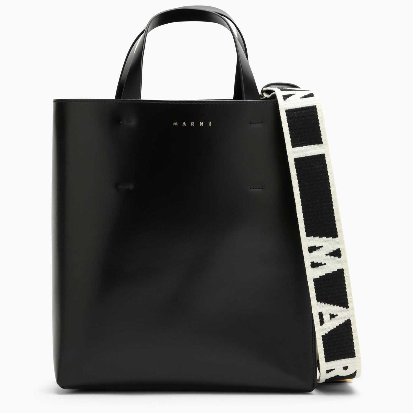 Marni, Marnie Black Leather Small Museum Tote